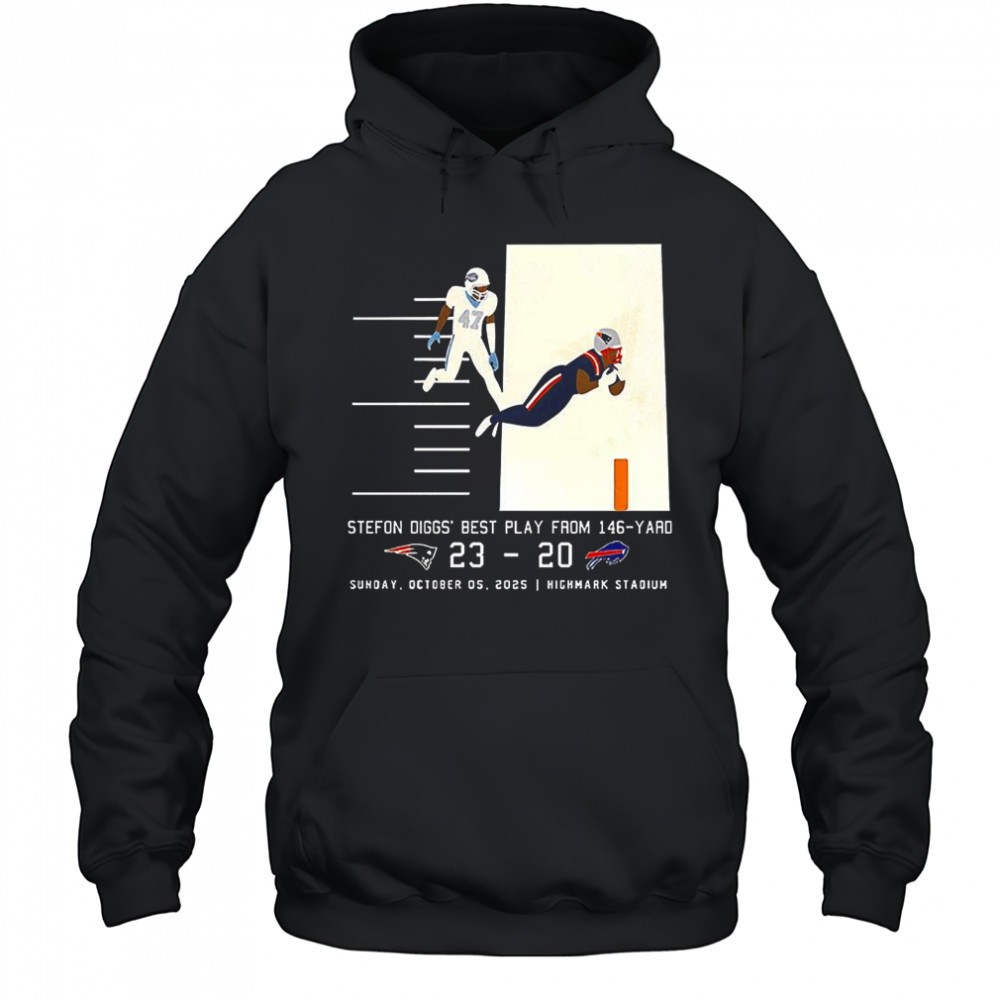 New England Patriots Win Buffalo Bills NFL 2025 Stefon Diggs best play form 146 yeard shirt