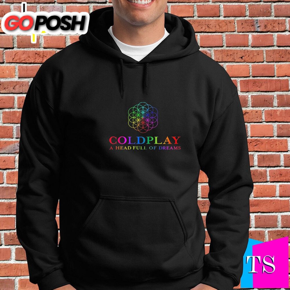 New Hoodie Sweatshirts Coldplay Head Full Of Dreams Logo Black Shirt