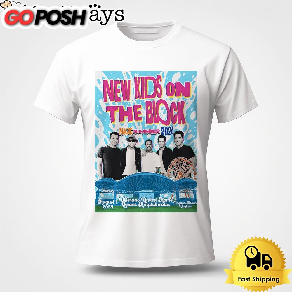 New Kids On The Block Tour In Virginia Beach VA On August 2024 Unisex T-Shirt