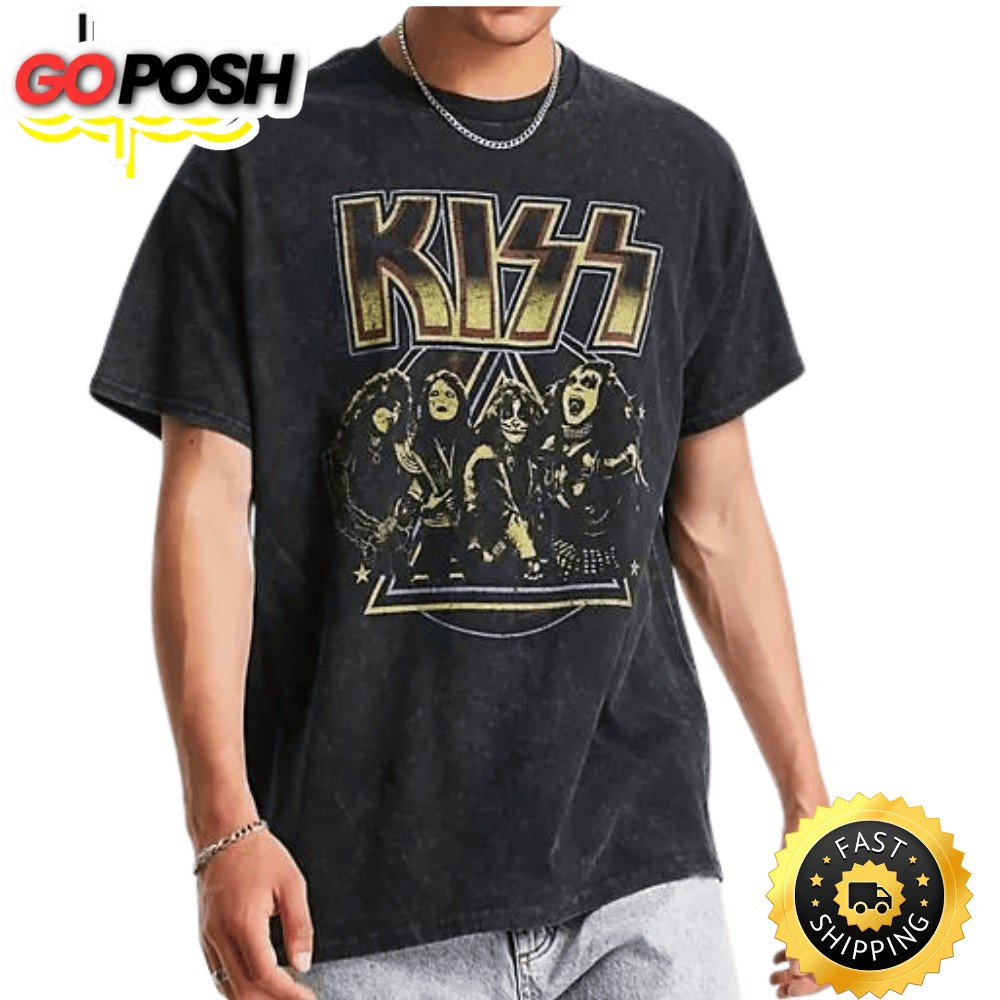 New Look Kiss Printed Black T-shirt