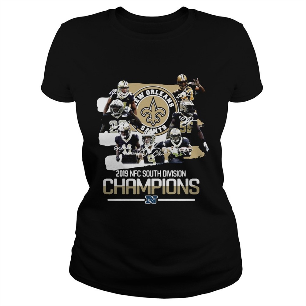 new-orleans-saints-2019-nfc-south-division-champions-signature-shirt-2ssxasn2 New Orleans Saints 2019 NFC South Division Champions signature shirt