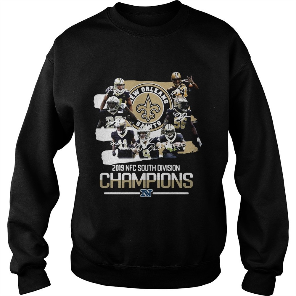 New Orleans Saints 2019 NFC South Division Champions signature shirt