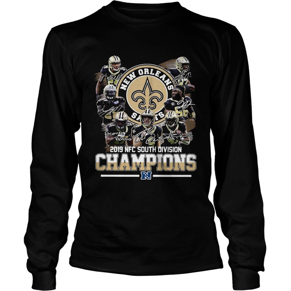 new-orleans-saints-2019-nfc-south-division-champions-signatures-shirt-iswavrn1 New Orleans Saints 2019 NFC south division Champions signatures shirt