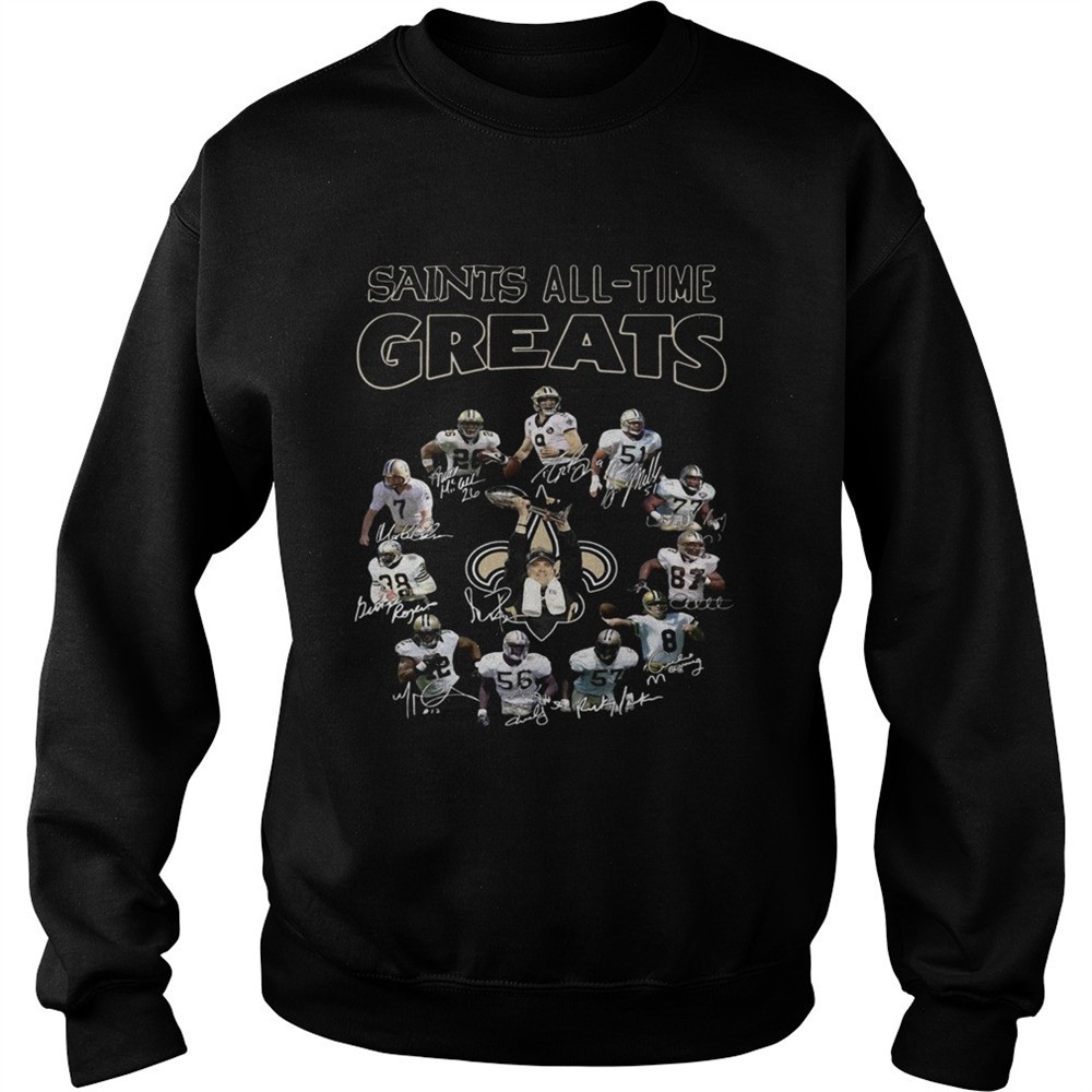 New Orleans Saints All Time Greats Players Signatures shirt