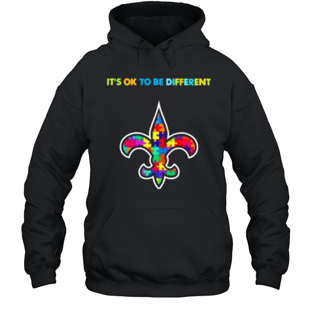 New Orleans Saints Autism awareness Its ok to be different Shirt