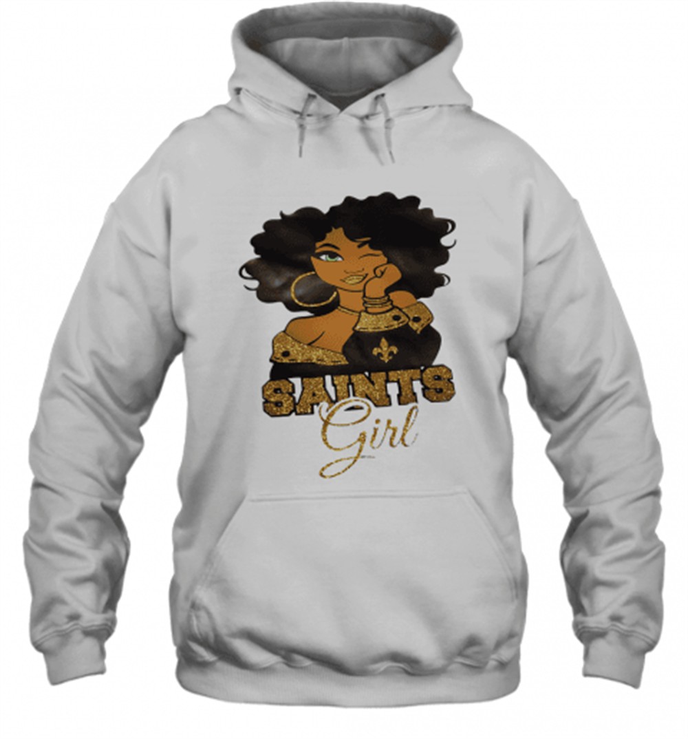 New orleans saints football black girl shirt T-Shirt
