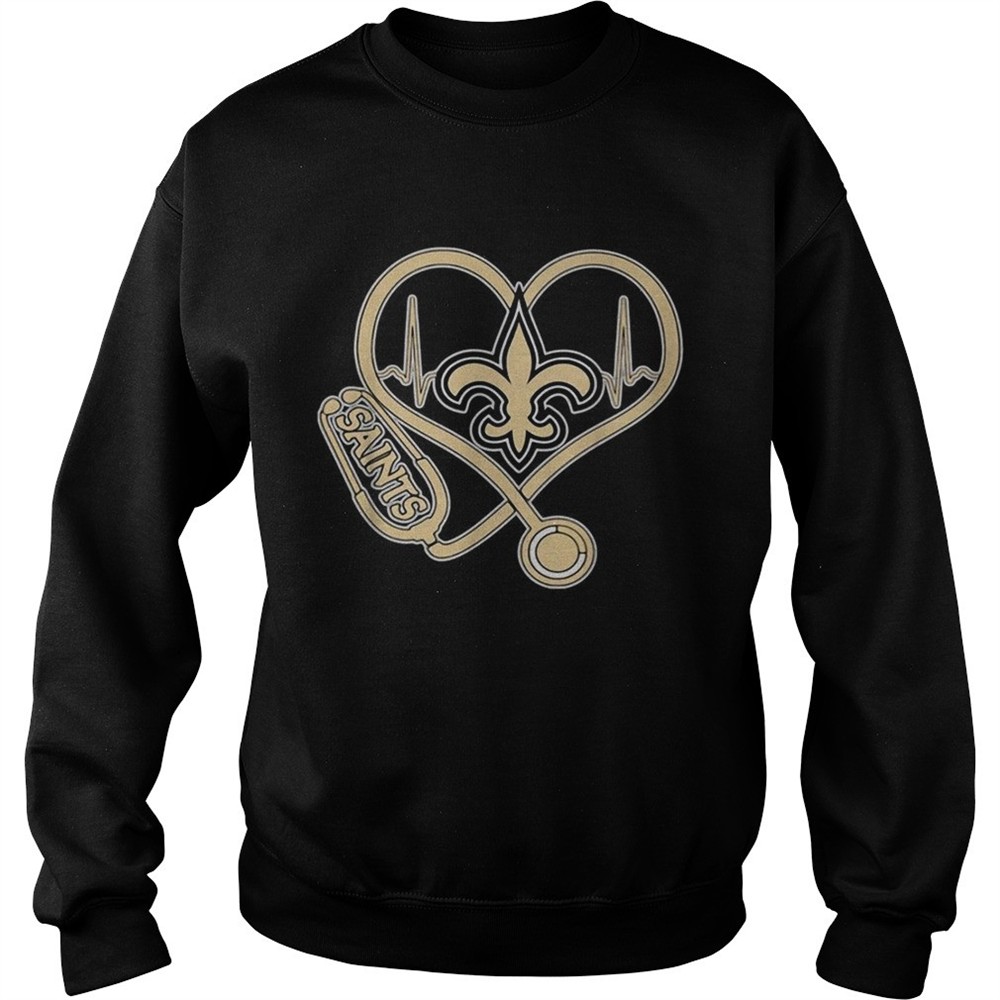 New Orleans Saints nurse headphone shirt