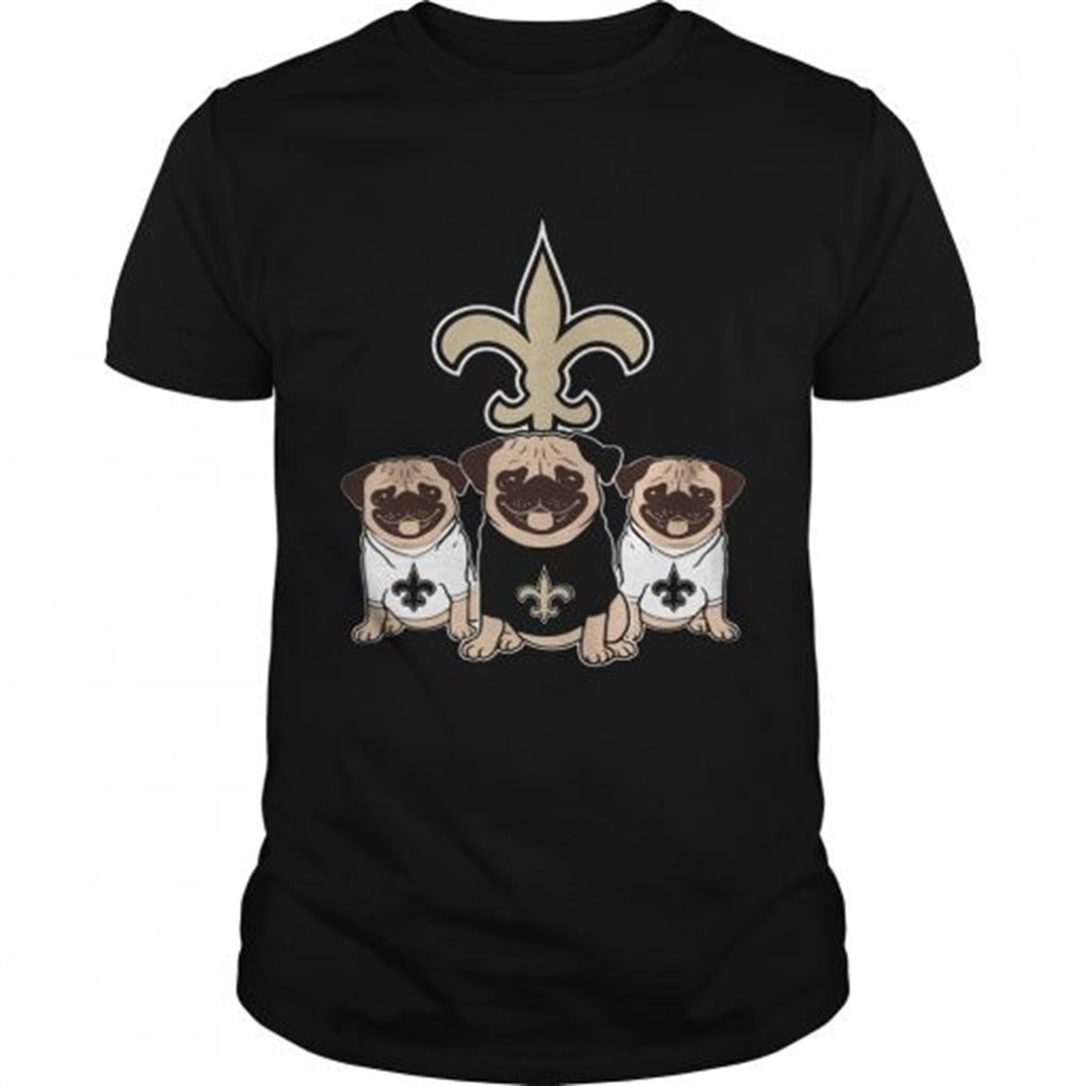 New Orleans Saints Pugs dog shirt