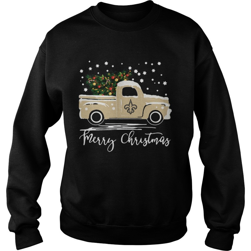 New Orleans Saints Truck Merry Christmas shirt