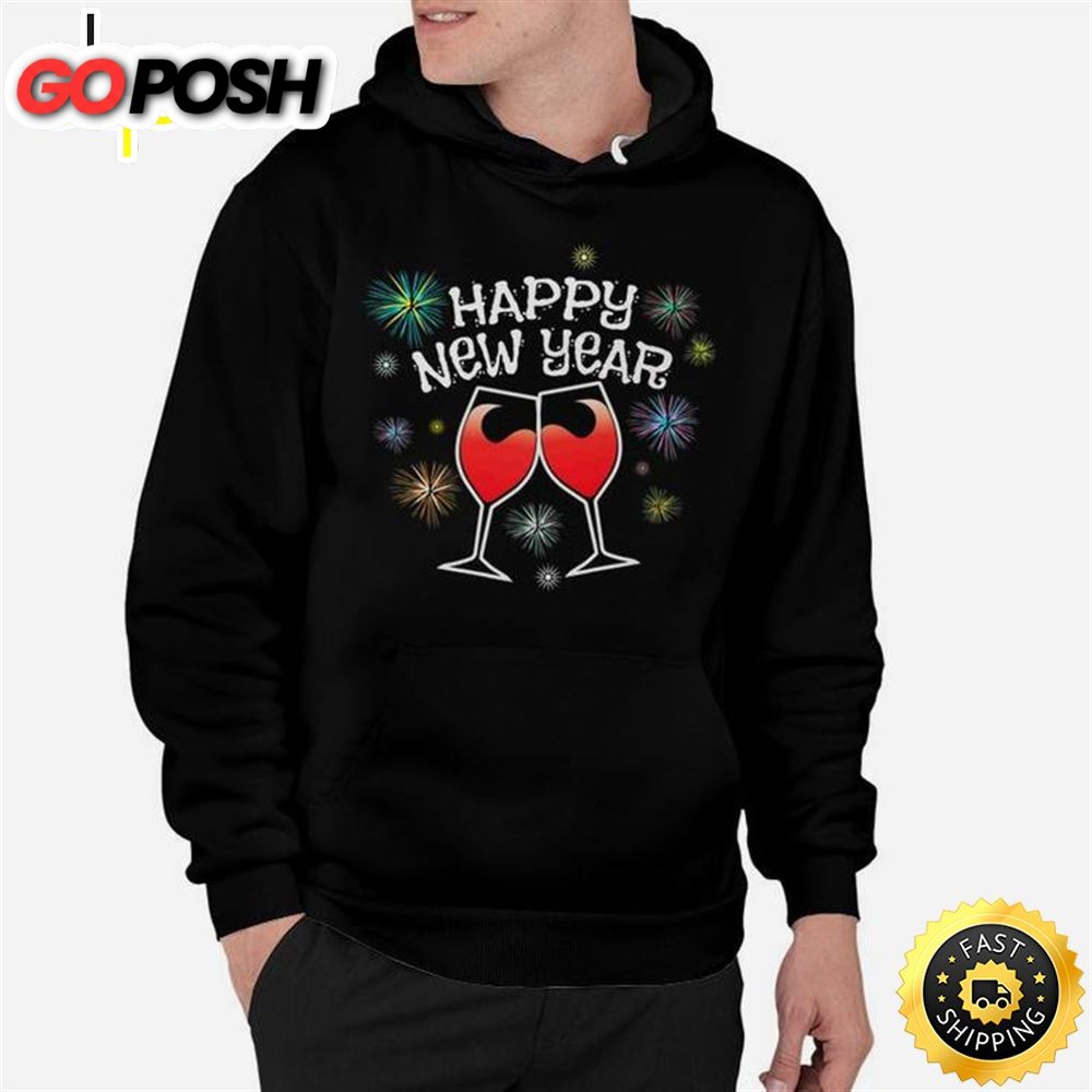 New Years Eve Party Happy New Year Wine Drinker Gift Unisex Basic T-shirt
