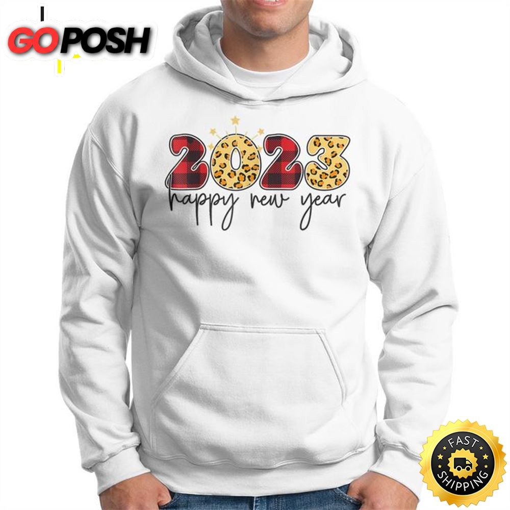 New Years Eve Party Supplies Nye 2025 Happy New Year Leopard Unisex Basic T-shirt