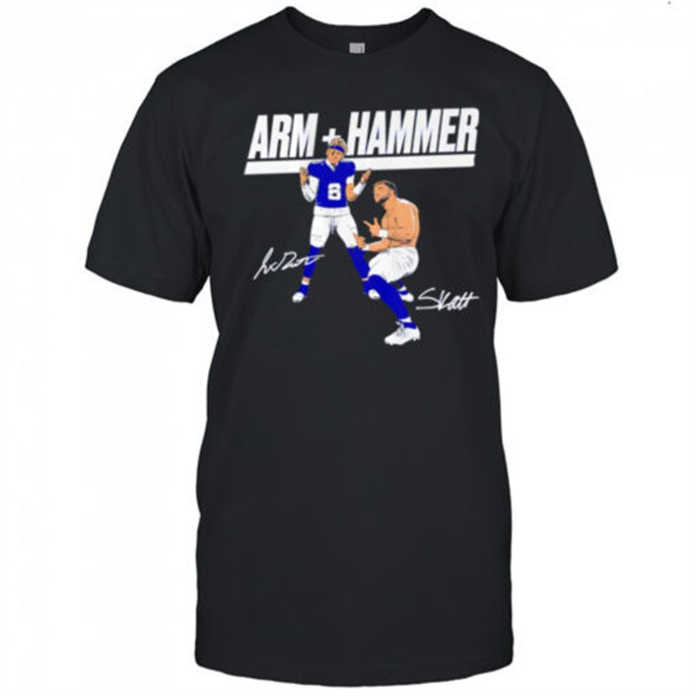 new-york-giants-arm-hammer-jaxson-dart-and-cam-skattebo-t-shirts-ups19gvi New York Giants Arm + Hammer Jaxson Dart and Cam Skattebo T-shirts