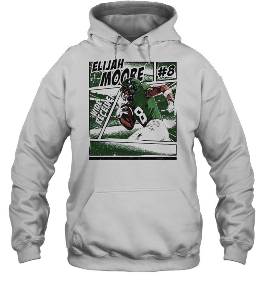 New York Jets Elijah Moore #8 wide receiver shirt