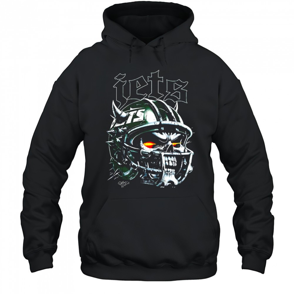 New York Jets football skull helmet Halloween shirt