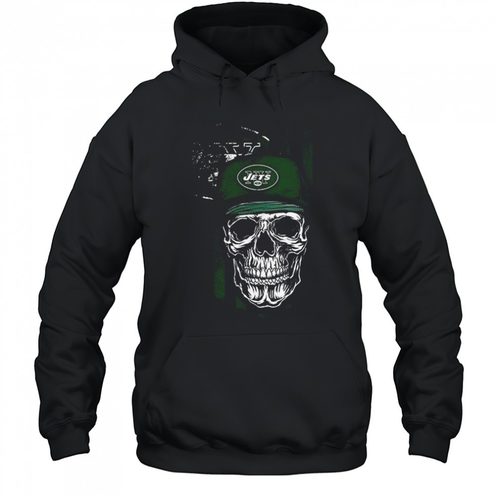 New York Jets NFL Skull American Flag Footaball Lover T-Shirt
