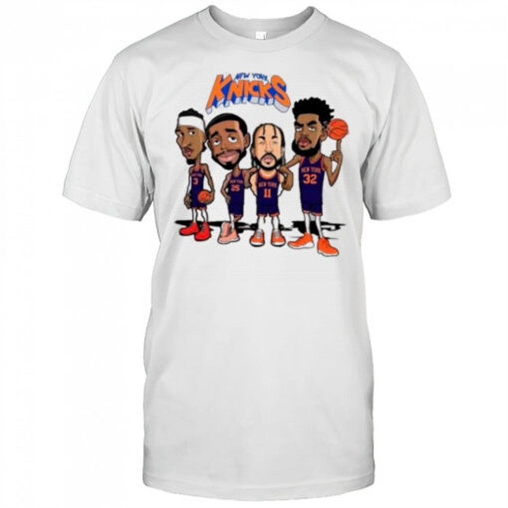 new-york-knicks-josh-hart-mikal-bridges-jalen-brunson-and-karl-anthony-towns-car-722bio5u New York Knicks Josh Hart Mikal Bridges Jalen Brunson and Karl-Anthony Towns cartoon shirt