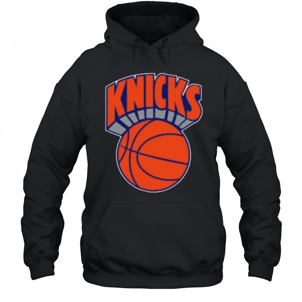 New York Knicks Mitchell & Ness Black Big & Tall Hardwood Classics Vintage Logo T Shirt