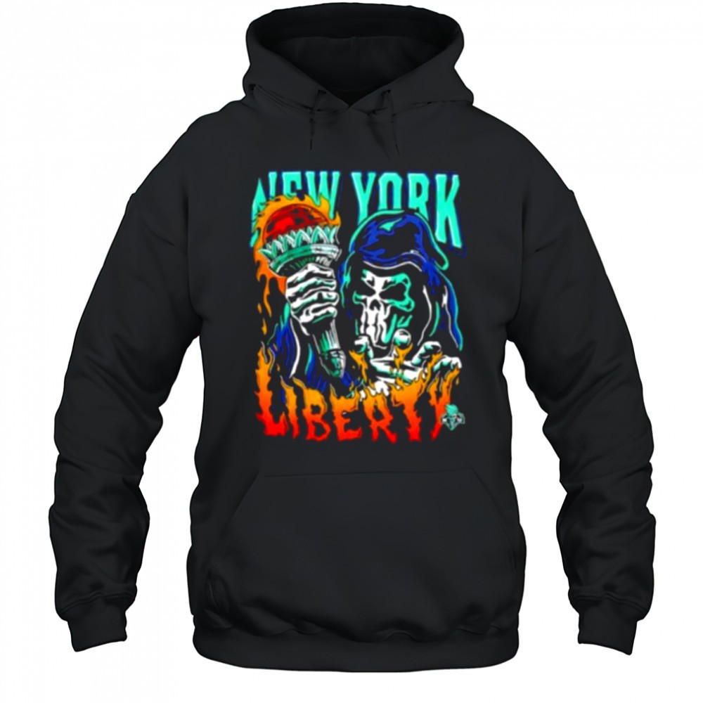 New York Liberty Torch player skeleton shirt