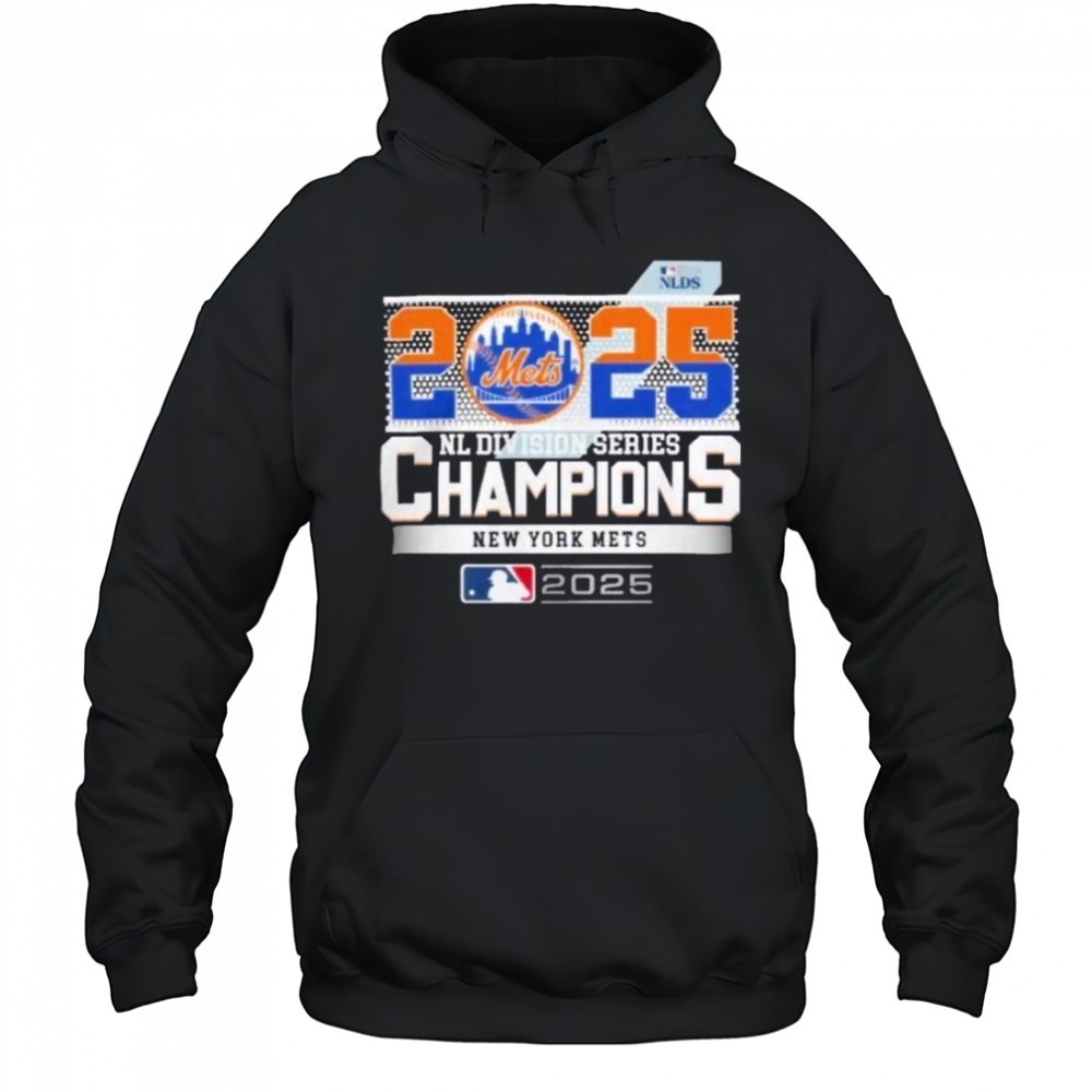 New York Mets 2025 MLB Postseason NL Division Series Champions Celebration T-Shirt
