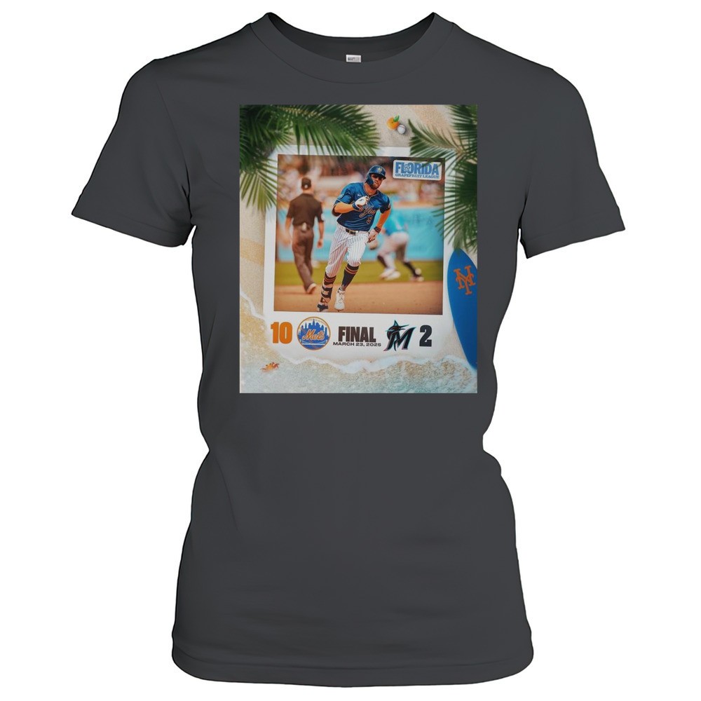 new-york-mets-baseball-win-10-2-miami-marlins-final-score-mlb-2025-florida-grape-ziyzyrwn New York Mets Baseball Win 10-2 Miami Marlins Final Score MLB 2025 Florida Grapefruit League T-shirt