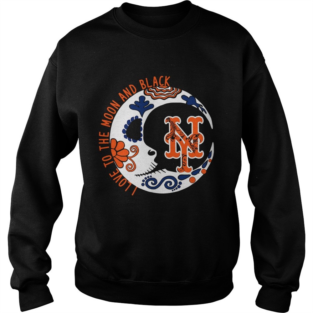 New York Mets I love to the moon and black shirt