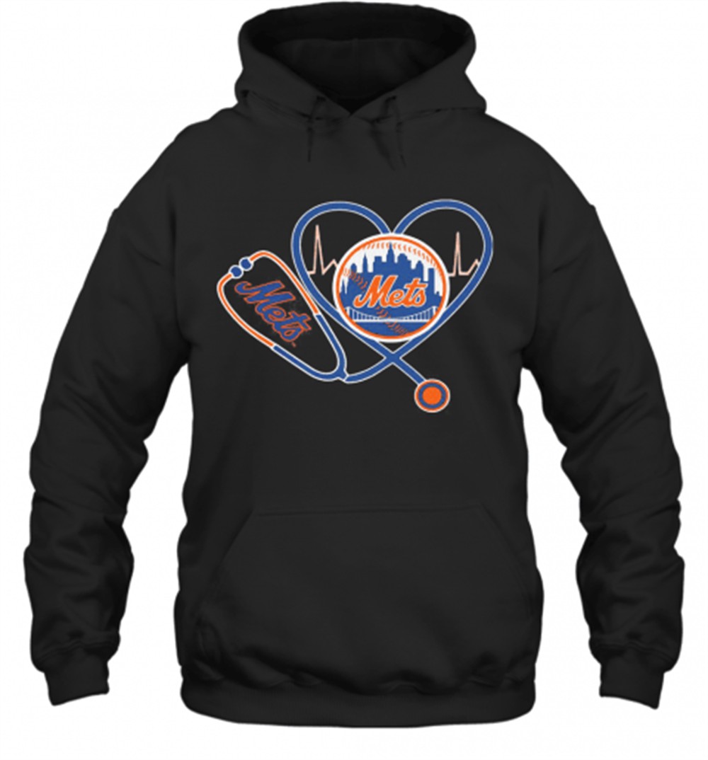 New York Mets Nurse Heart T-Shirt