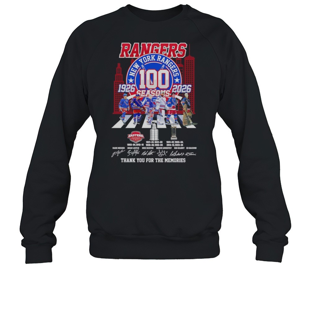 New York Rangers 100 Seasons 1926 2026 Abbey Road Thank You For The Memories Shirt