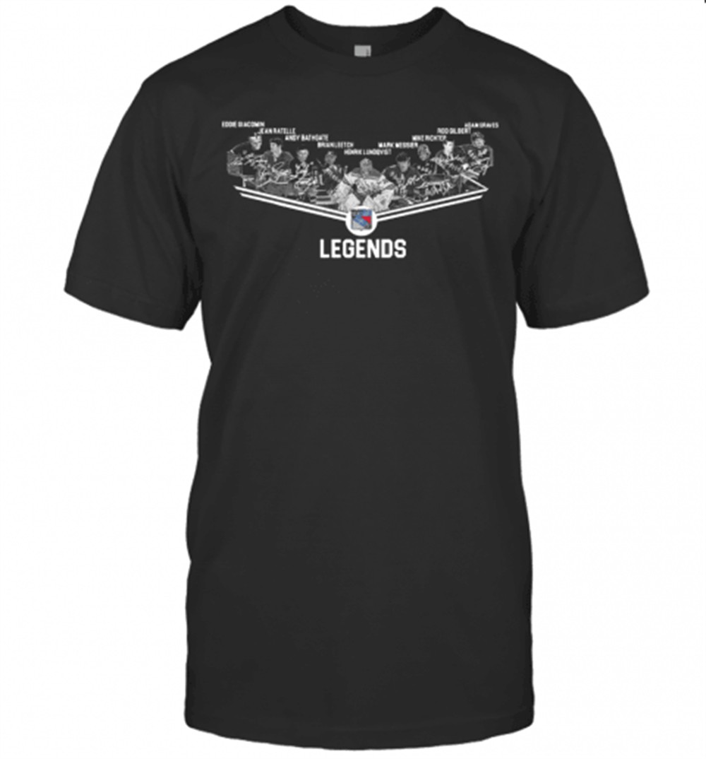 New York Rangers Legends Team Player Signature T-Shirt
