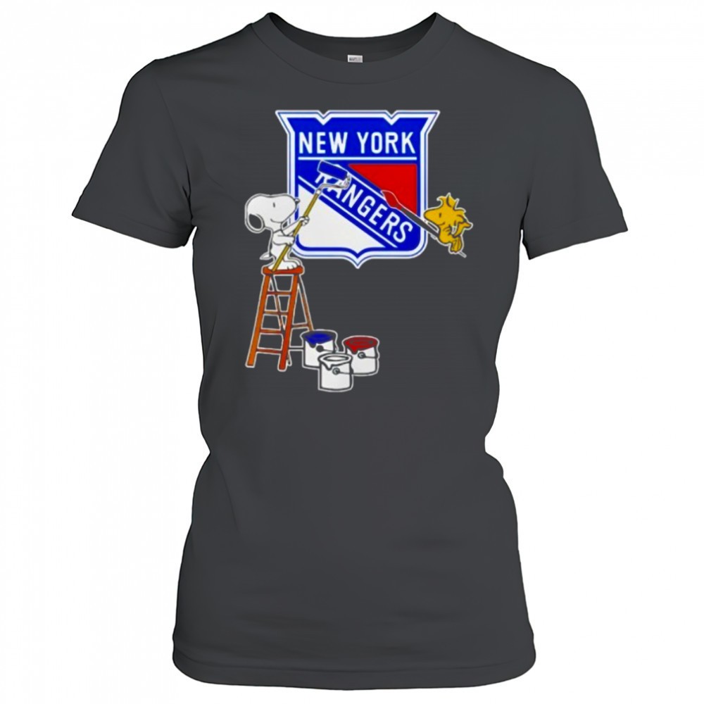 new-york-rangers-snoopy-and-woodstock-painting-logo-shirt-76dfrbds New York Rangers Snoopy and Woodstock Painting Logo Shirt