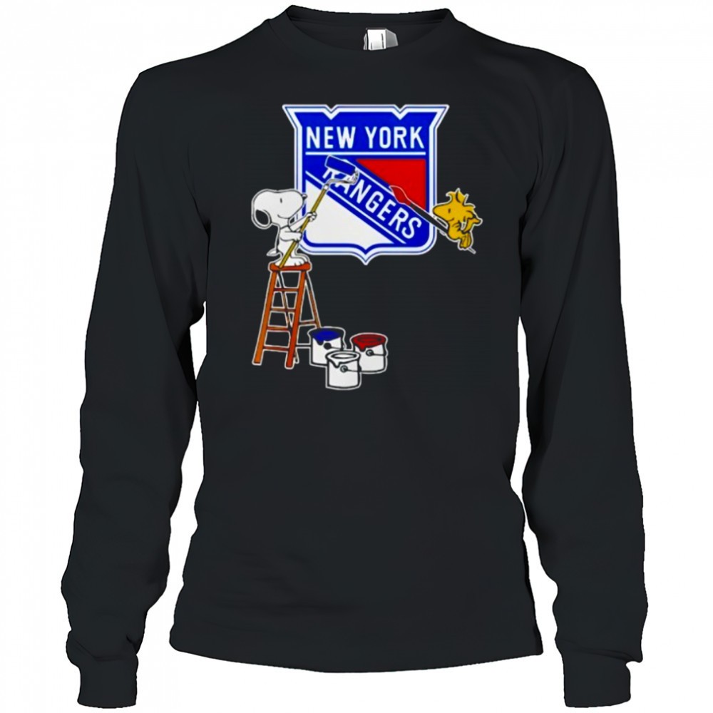 new-york-rangers-snoopy-and-woodstock-painting-logo-shirt-76dfrbds New York Rangers Snoopy and Woodstock Painting Logo Shirt