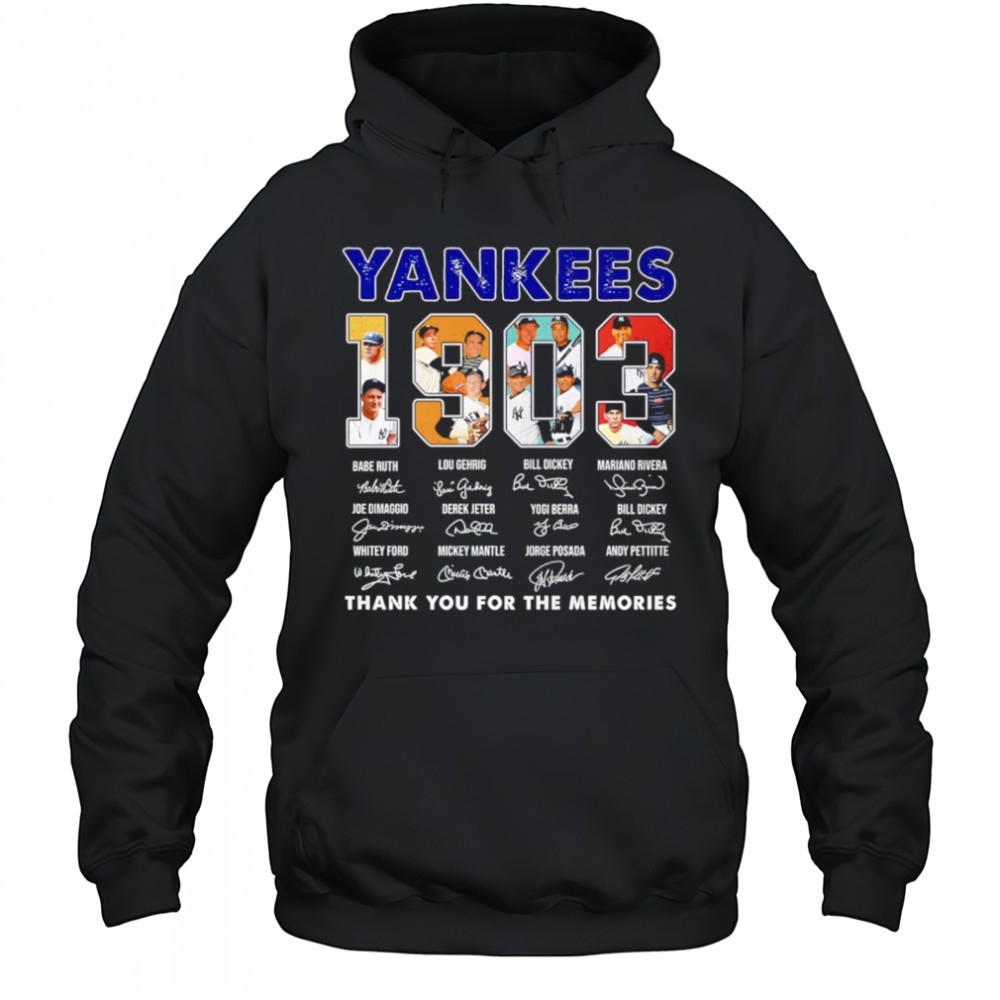 New York Yankees 1903 Signature Thank You For The Memories shirt