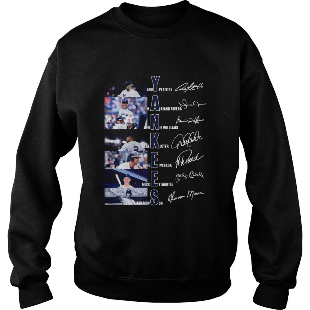 New York Yankees Andy Pettitte Mariano Rivera Bernie Williams Gerk Jeter Jorge Posada Mickey Mantle shirt