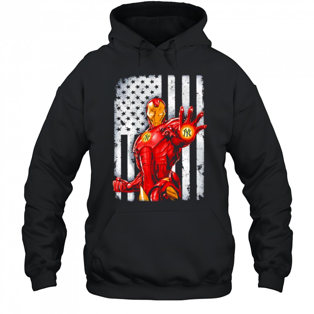 New York Yankees Baseball Iron Man American Flag shirt