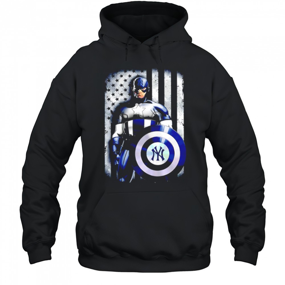 New York Yankees Captain America American Flag shirt