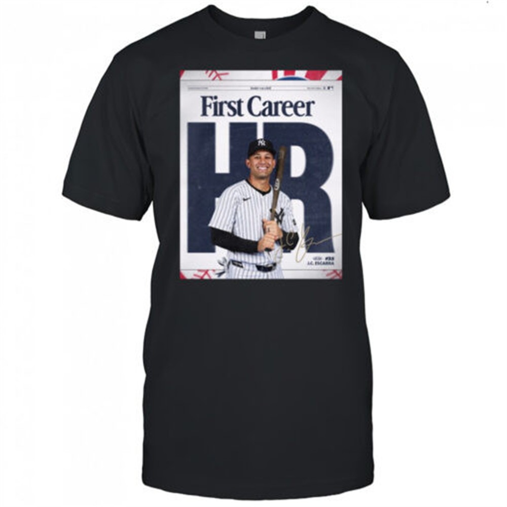 new-york-yankees-congrats-jc-escarra-first-career-hr-rookies-on-a-roll-signature-evblzyvd New York Yankees Congrats JC Escarra First Career HR Rookies On A Roll Signature Poster t-shirt