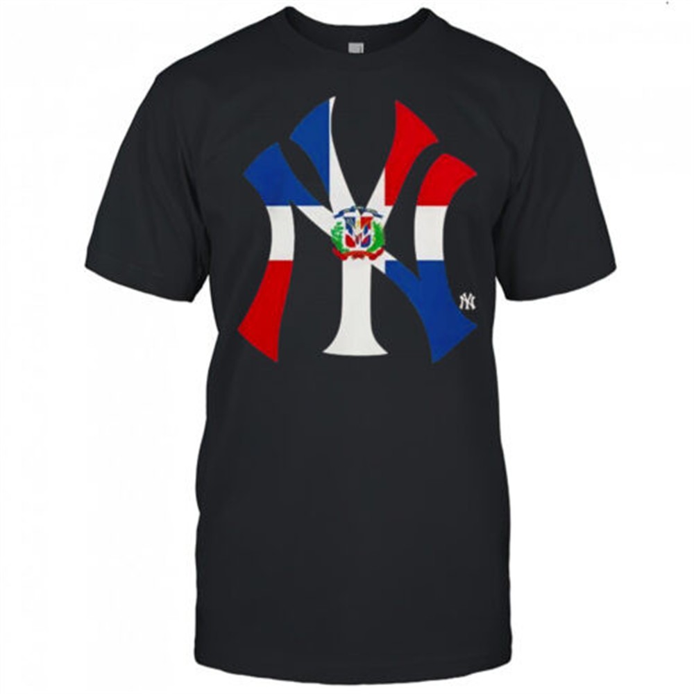 new-york-yankees-dominican-republic-flag-logo-t-shirt-hhmbgsjw New York Yankees Dominican Republic Flag Logo T-Shirt
