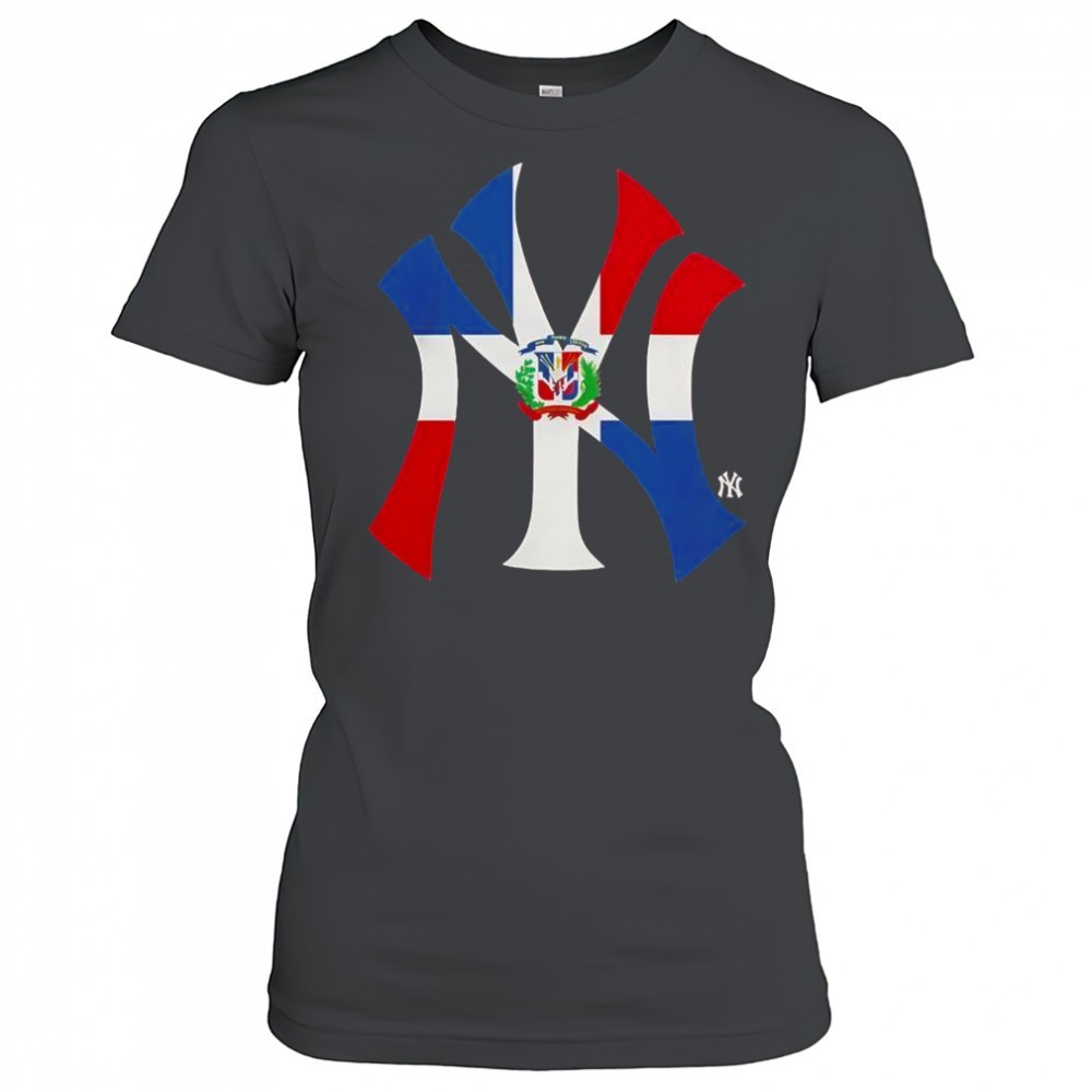 new-york-yankees-dominican-republic-flag-logo-t-shirt-hhmbgsjw New York Yankees Dominican Republic Flag Logo T-Shirt
