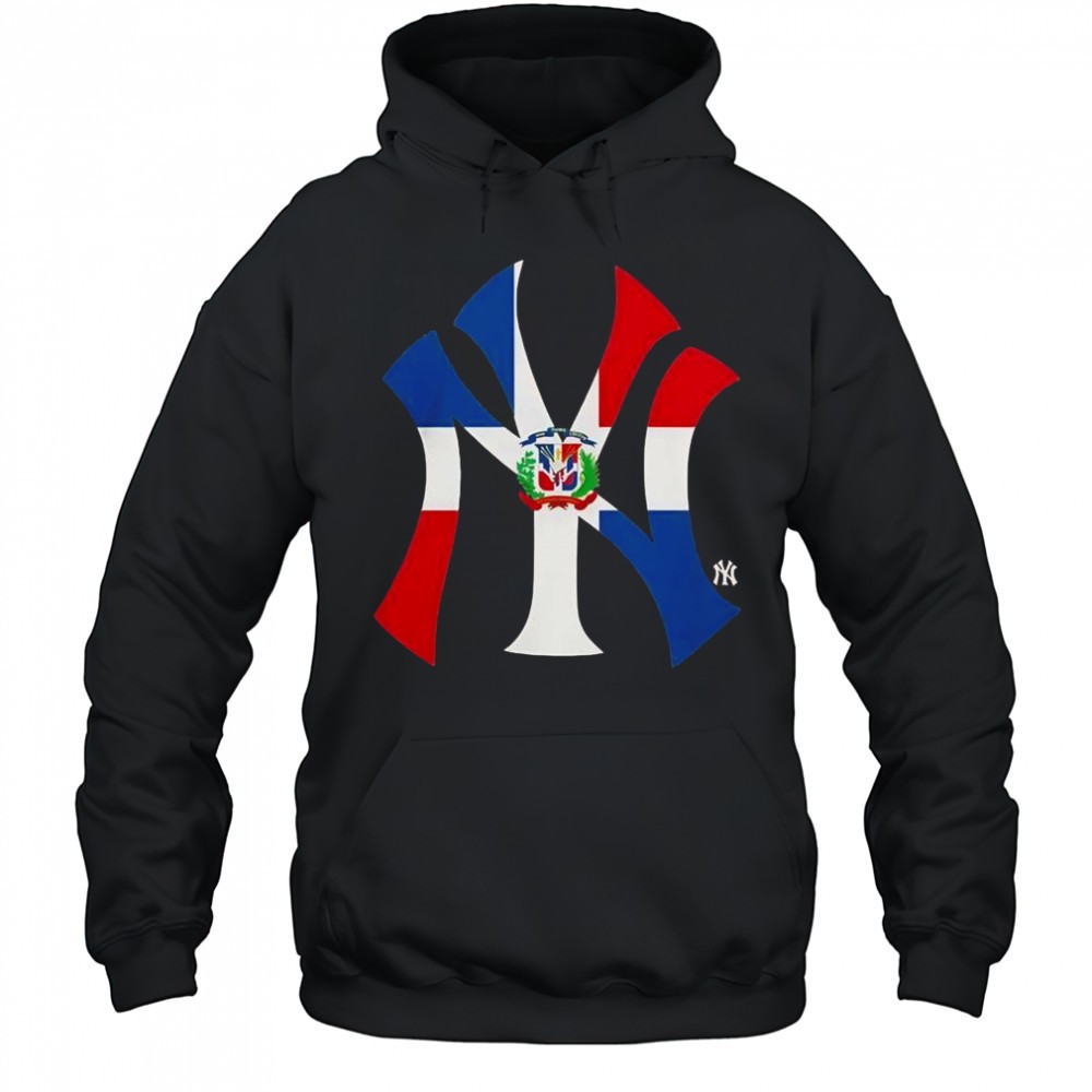 New York Yankees Dominican Republic Flag Logo T-Shirt