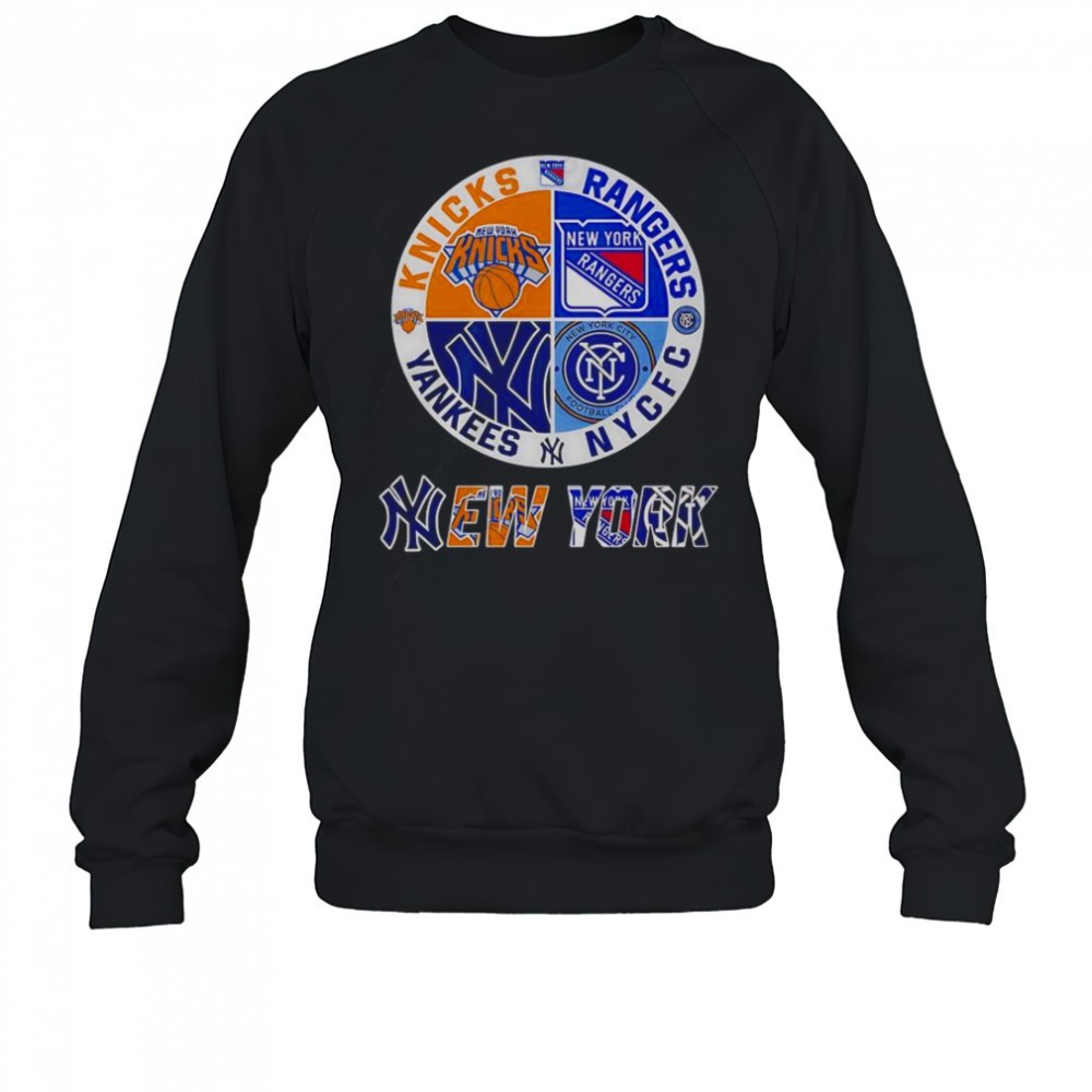 new-york-yankees-knicks-rangers-nycfc-4-teams-sports-circle-logo-t-shirt-8jqzg27w New York Yankees Knicks Rangers NYCFC 4 Teams Sports Circle Logo T-Shirt
