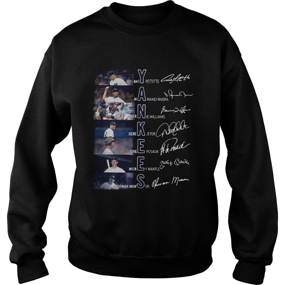New York Yankees members signature shirt
