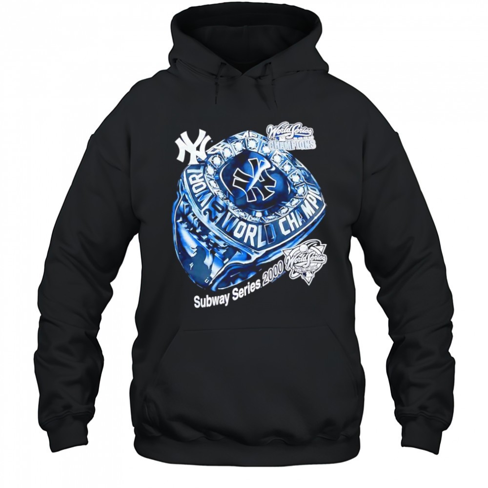 New York Yankees MLB subway series 2000 world Champions ring vintage tee