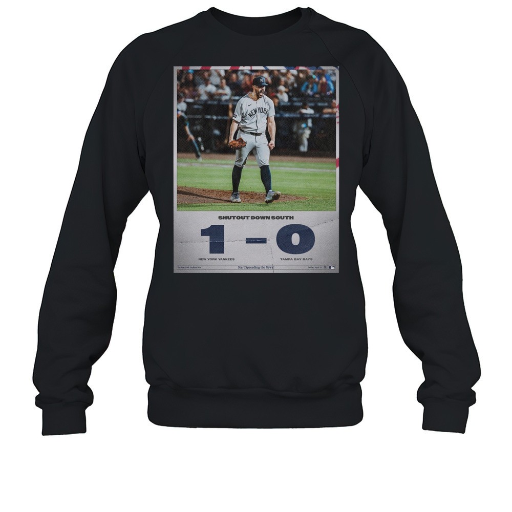 New York Yankees Vs Tampa Bay Rays Shutout Down South Final Score 1 0 Poster T-shirt