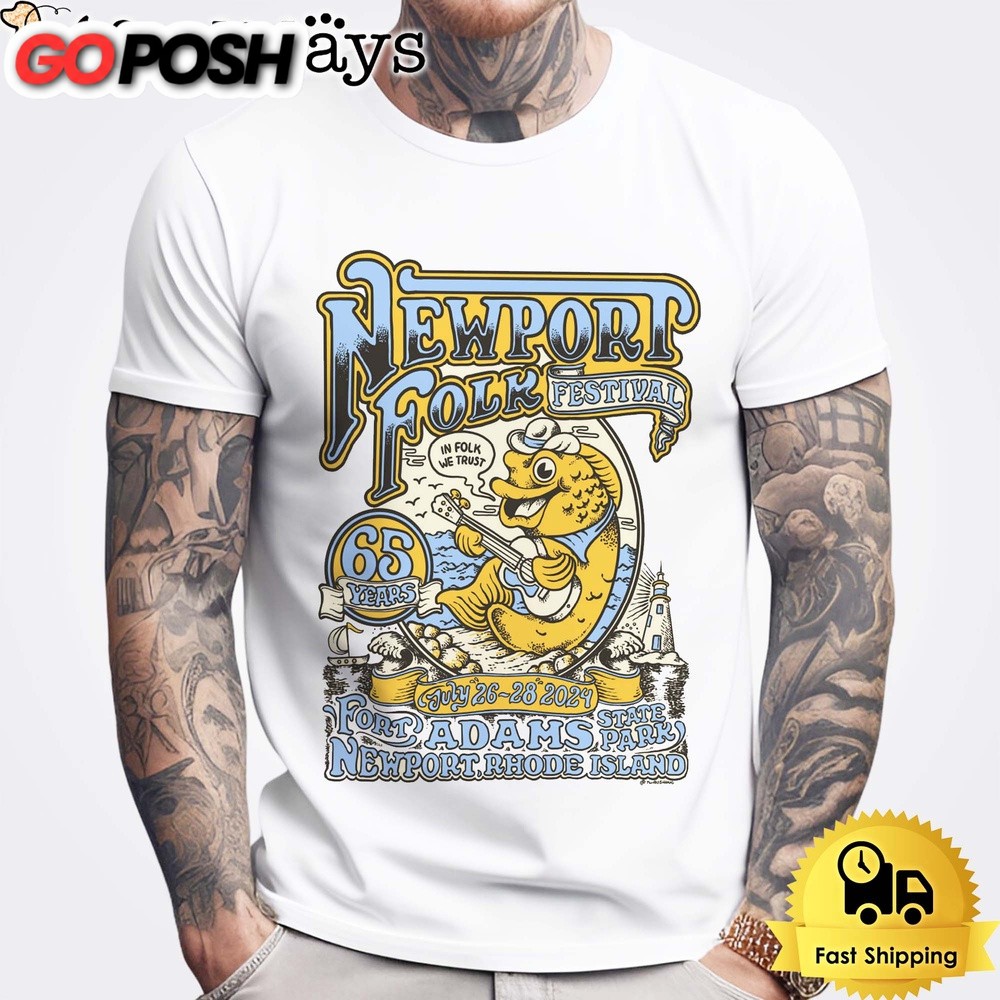 Newport Folk Festivals 65th Anniversary At Fort Adams State Park In Newport RI 2024 Unisex T-Shirt