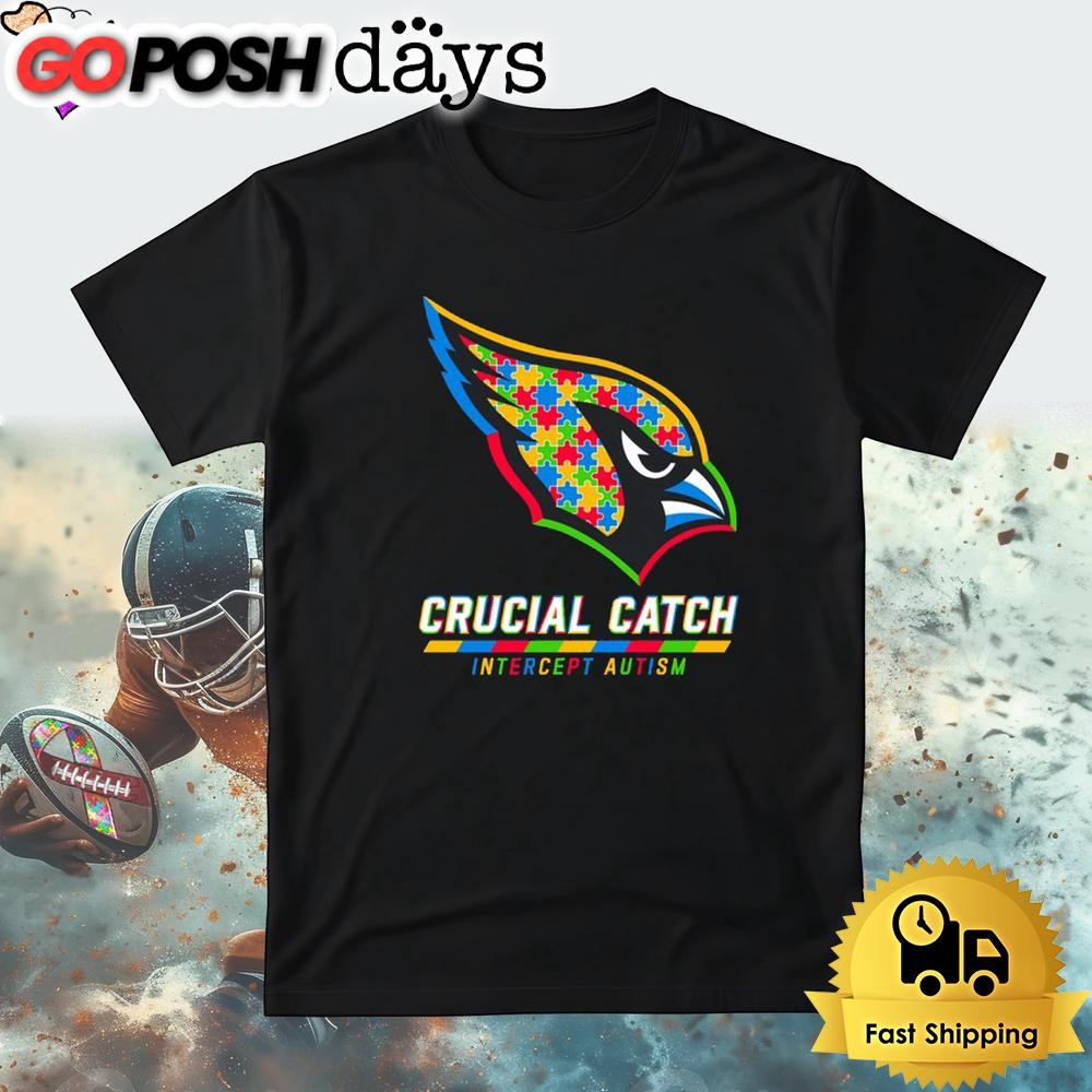 NFL Arizona Cardinals Autism Awareness T Shirt Crucial Catch