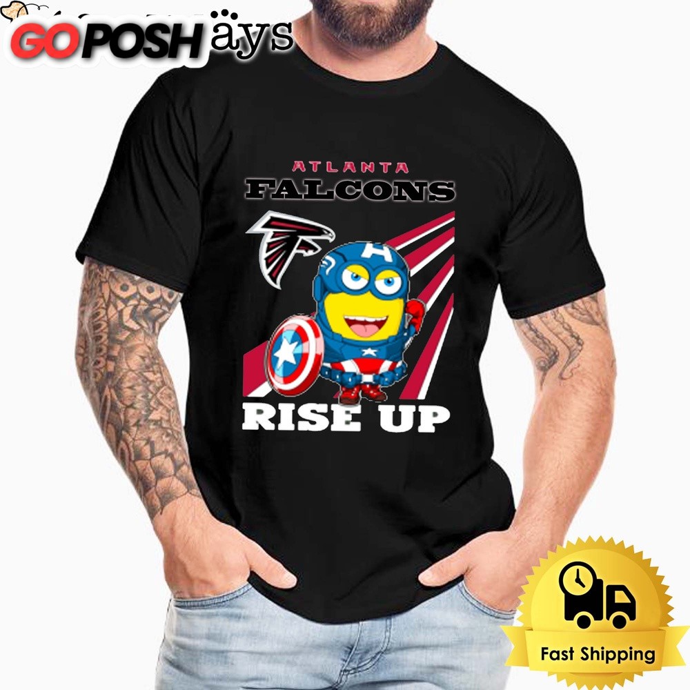 NFL Atlanta Falcons Captain America Minion Rise Up Unisex T-Shirt