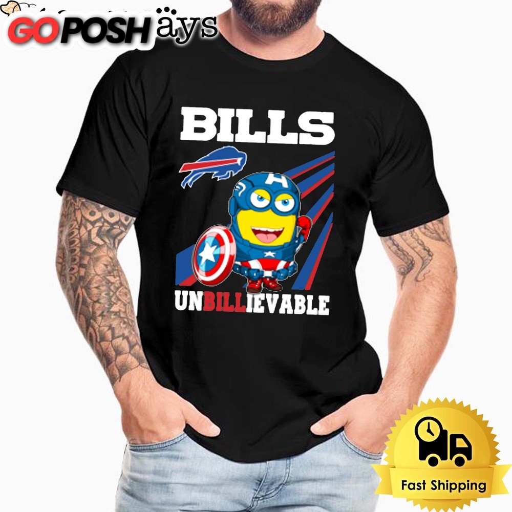 NFL Buffalo Bills Captain America Minion Unbillievable Unisex T-Shirt