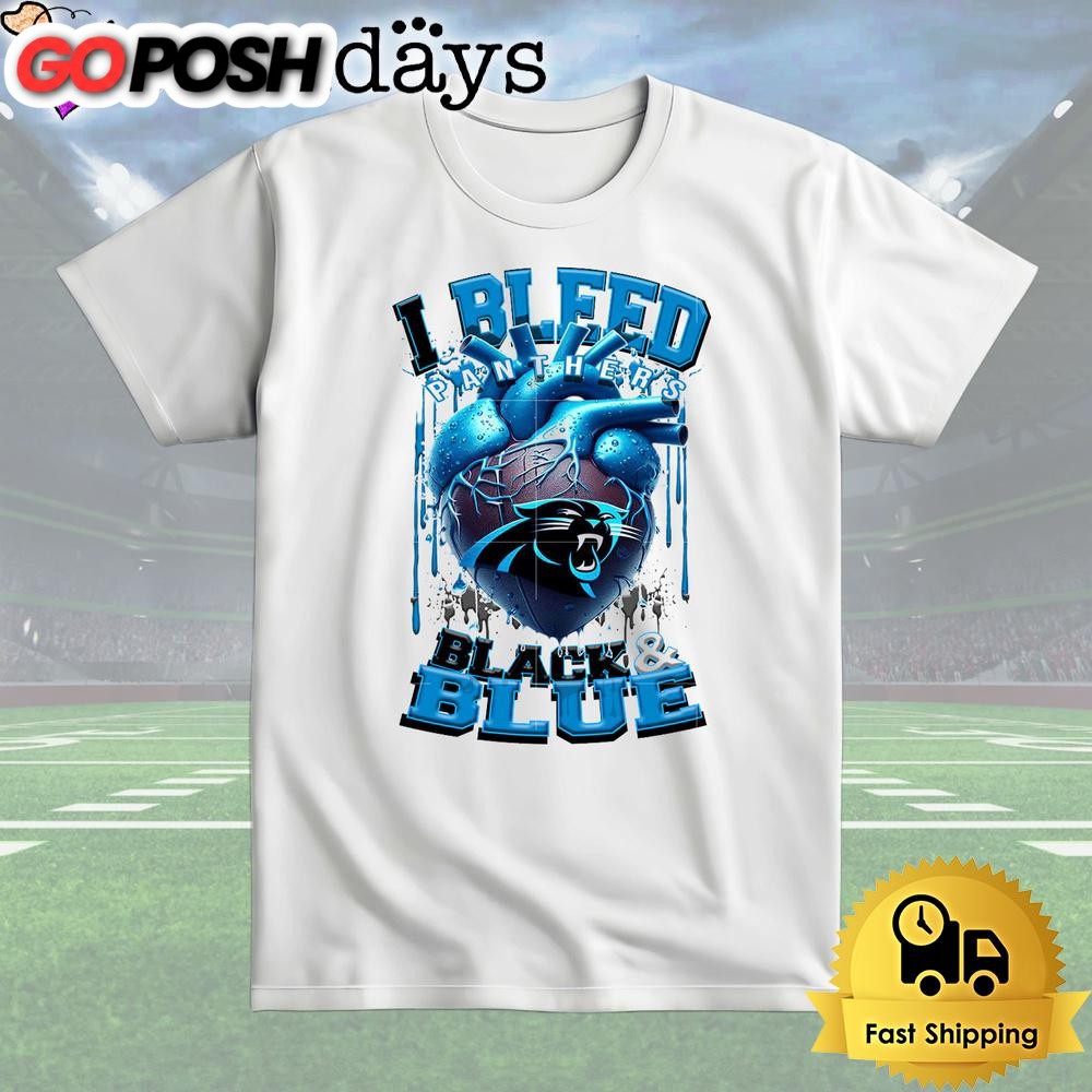 NFL Carolina Panthers I Bleed Black Blue T Shirt