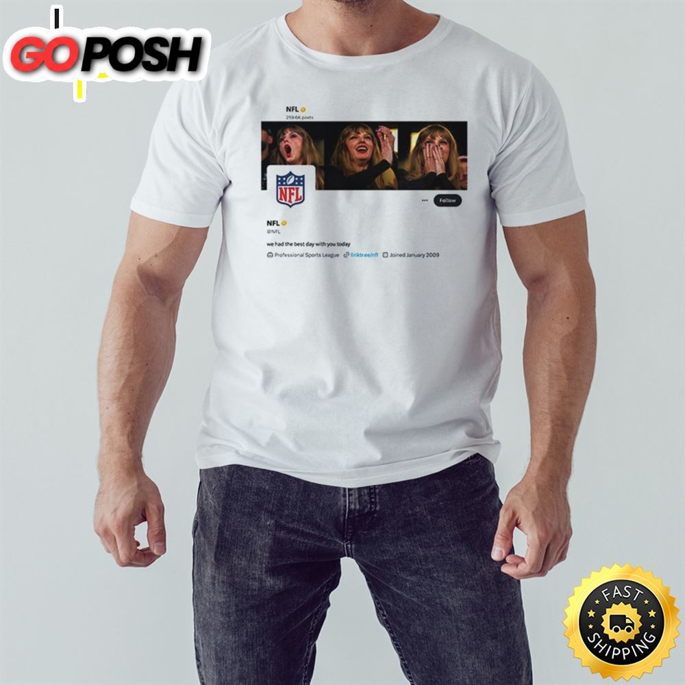 NFL Changed Their Taylor Swift Header Picture And Bio Today T-Shirt