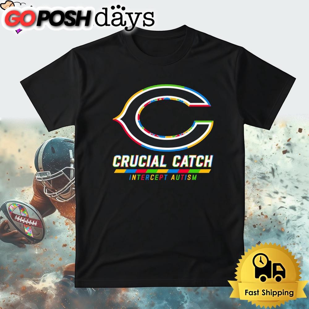 NFL Chicago Bears Autism Awareness T Shirt Crucial Catch