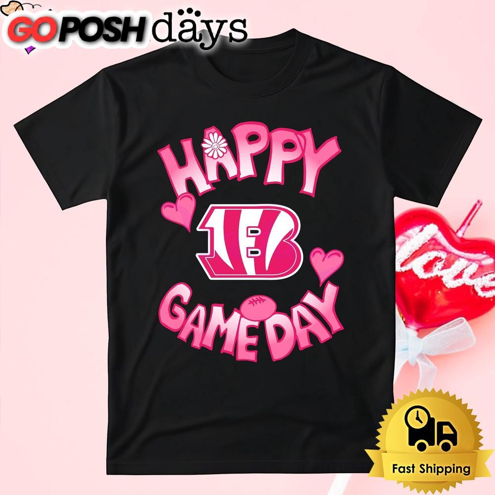 NFL Cincinnati Bengals Happy GameDay Valentine’s Day T Shirt